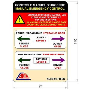 ADHESIVO POLICARBONATO ALTM-01-FR-EN 95x140 mm