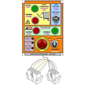 PANEL PLACA BOTONERA ALITE PISO MÓVIL STD + TECHO HIDRÁULICO + PUERTA HIDRÁULICA V2021 FR-EN
