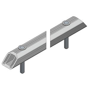 ARQUILLO ALU ANOD. NEGRO RECTO TIPO SOBRE PASAMANOS 85 mm 