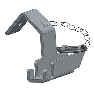 CONJUNTO SOPORTE AL PARA PÉRTIGA D1/2" CON FIJACIÓN EN SOPORTE SALVACICLISTA 